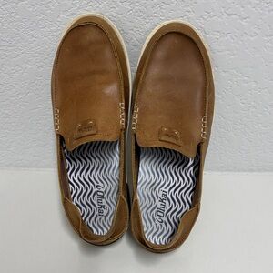 OluKai Brown Leather Men's Loafers